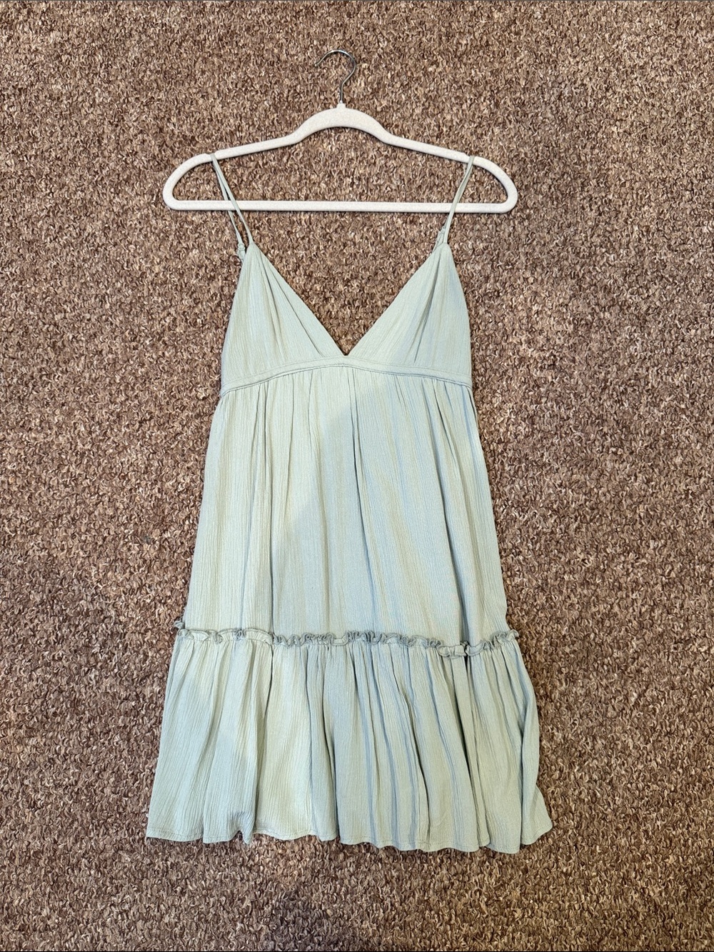 Garage Light Sage Green Spaghetti Strap Sundress
